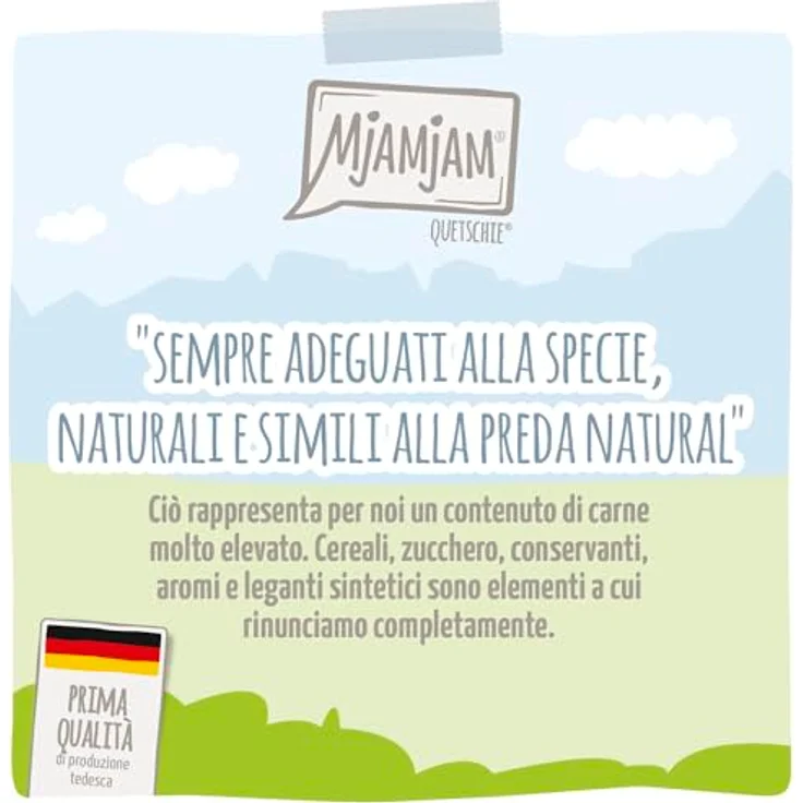 MjAMjAM Premium Nassfutter für Katzen - Quetschie - getreidefreies Huhn mit gedämpftem Kürbis, 300g, extra hoher Fleischanteil – Bild 2