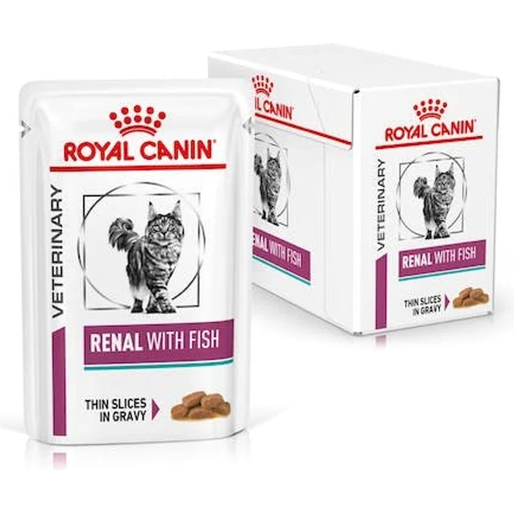 Royal Canin Veterinary RENAL, Katzenfutter zur Unterstützung der Nierenfunktion, 12x85g Fisch, feine Stückchen in Soße – Bild 2