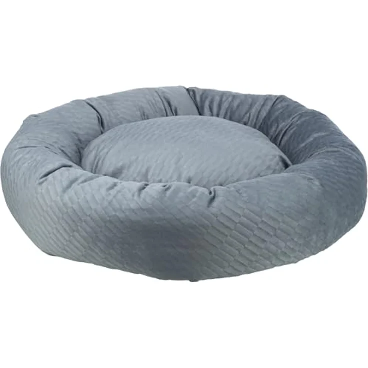 TRIXIE Tierbett Hundebett Alena rund blau-grau, Bezug abnehmbar, weiche Haptik – Bild 2