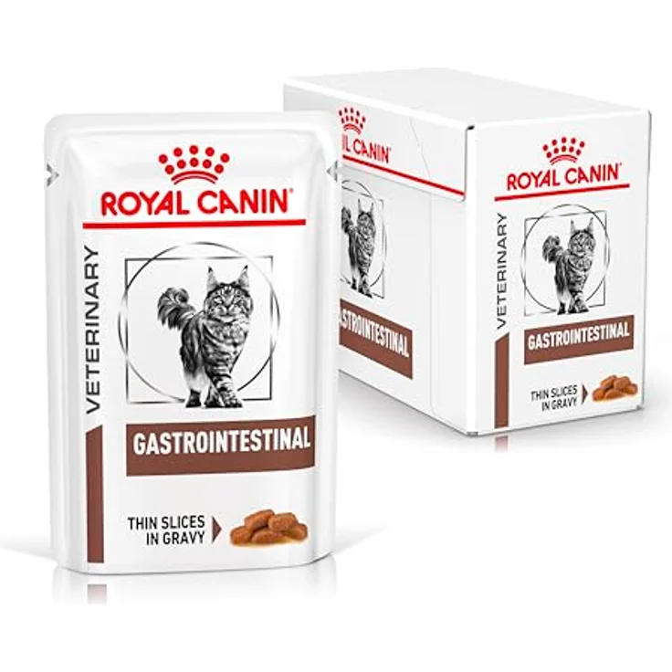 Royal Canin Gastrointestinal Feine Stückchen in Soße, 12 x 85 g, Diät-Alleinfuttermittel für ausgewachsene Katzen zur Unterstützung der Verdauung, im Frischebeutel – Bild 2