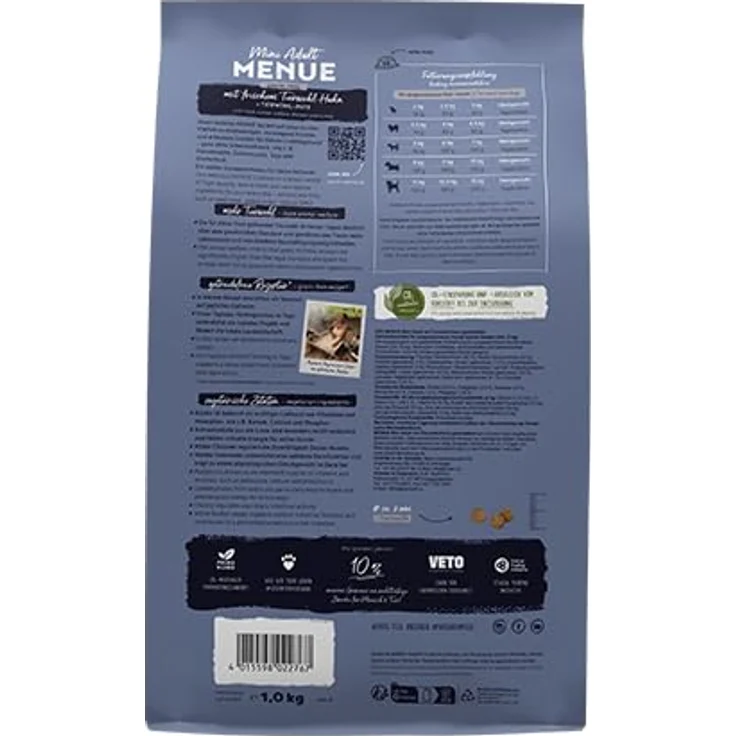 Bosch HPC MENUE Mini Adult, Hundetrockenfutter mit 50 % Frischfleisch, Tierwohl-Huhn, getreidefrei, 2,4 kg – Bild 2