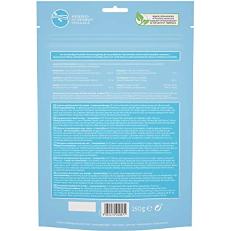 DOKAS Getreidefreier Premium Snack in Streifen, 100% Hühnerbrustfilet, fettarm, 8x 250 g – Bild 4