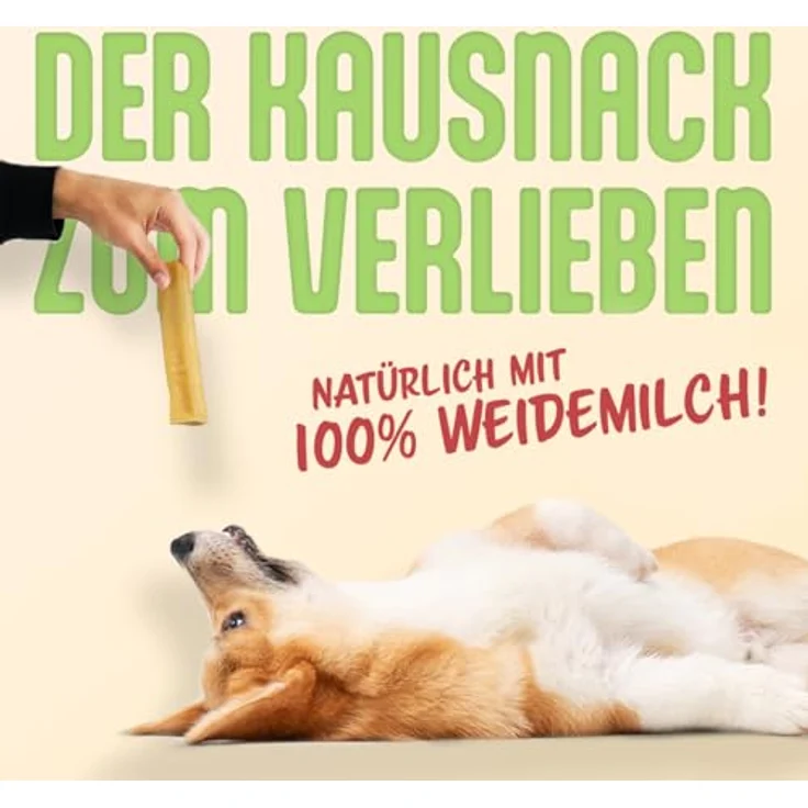 Yaky Larsson Kaukäse für Hunde - Größe L, 80-100g, 100% natürlich, glutenfrei, leicht verdaulich, Zahnpflegesnack – Bild 3