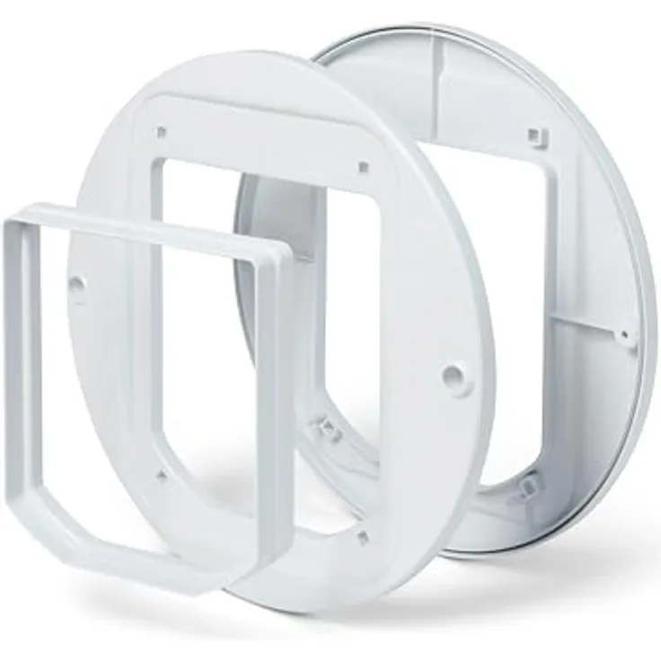 Cat Mate Adapter-Set für Glastüren-/Wände (361), kompatibel mit Cat Mate Klappen 360, 359W und 358W, einfache Installation, Weiß