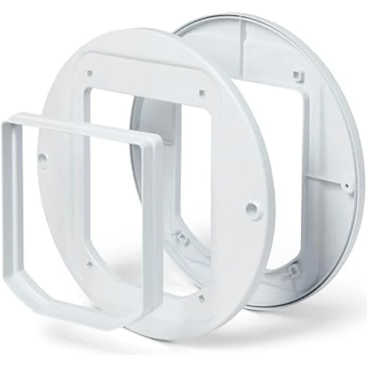 Cat Mate Adapter-Set für Glastüren-/Wände (361), kompatibel mit Cat Mate Klappen 360, 359W und 358W, einfache Installation, Weiß – Bild 1