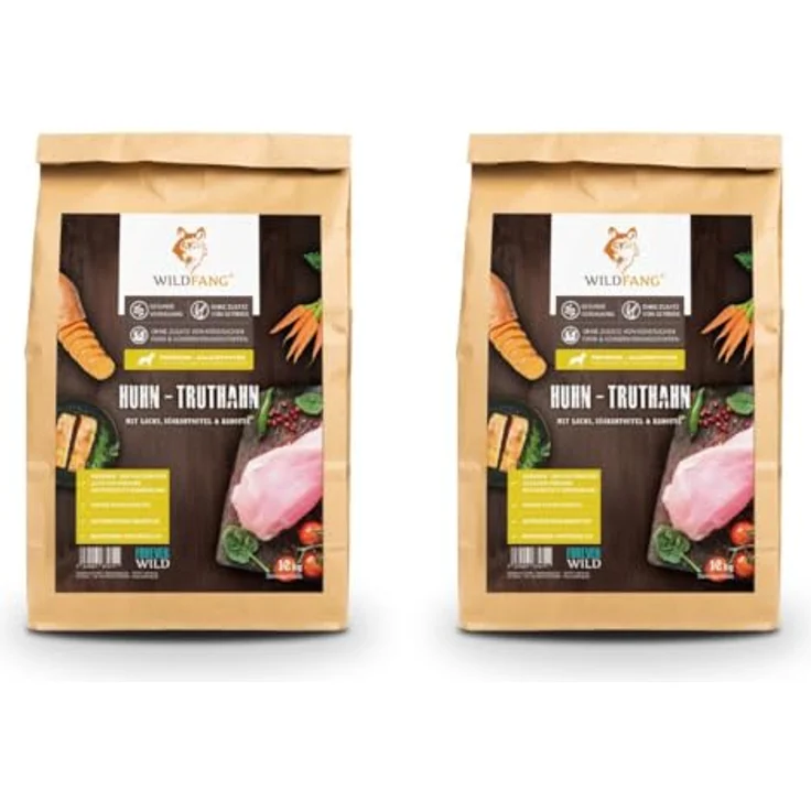 Wildfang® Hundefutter Junior - Trocken - Getreidefreies Premium Hundefutter mit 60% Huhn, 12 kg – Bild 1