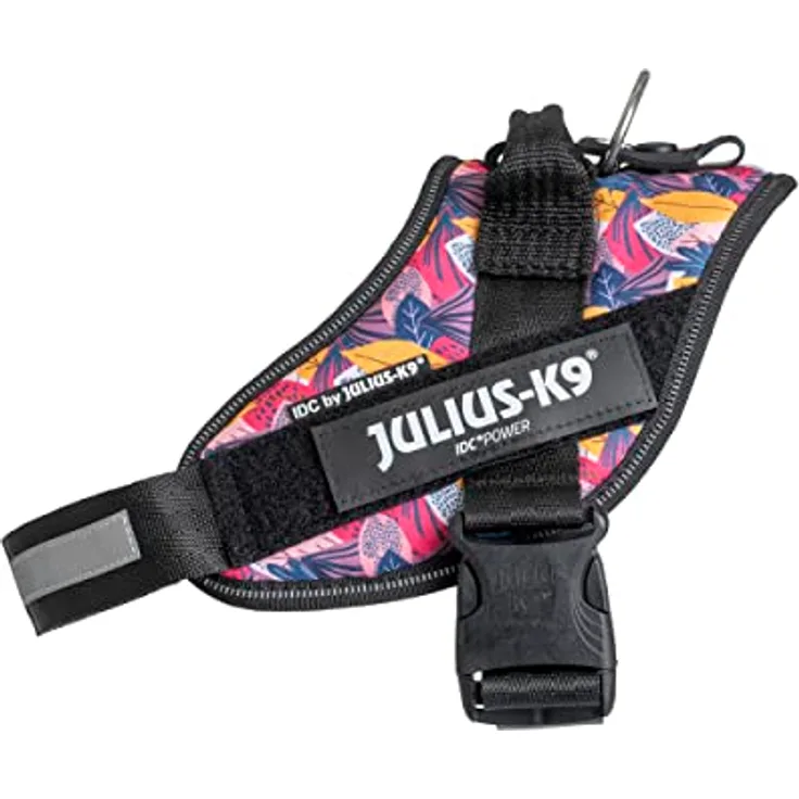 JULIUS K-9 IDC Powergeschirr M, Leaf 2 - Reflektierendes, verstellbares, atmungsaktives Hundegeschirr mit Logo-Feld, Oeko-TEX zertifiziert, für kleine, mittlere & große Hunde