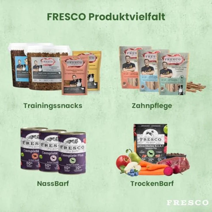 Fresco Dog Trainingsknöchelchen Wasserbüffel, 1 kg, getreidefrei & zuckerfrei, 92% Frischfleisch, geruchsarm, fettarm, ideal fürs Hundetraining – Bild 5