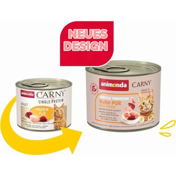 animonda Carny Adult Huhn pur, Katzen-Nassfutter mit reinem Hühnerfleisch, 6x200g – Bild 2