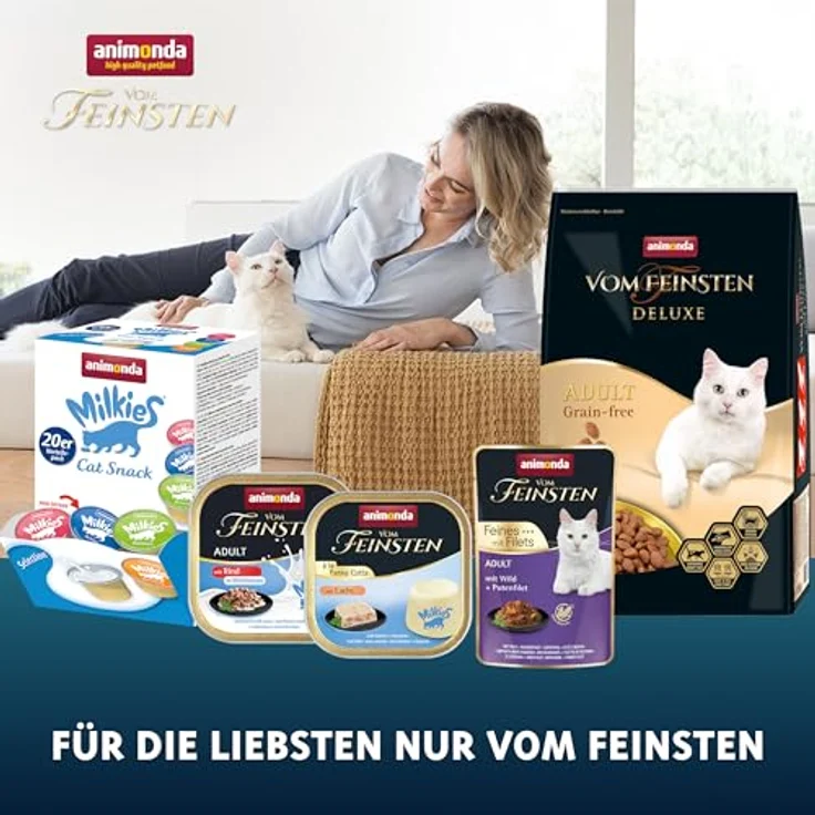 animonda Vom Feinsten Adult Vielfalt (32 x 100 g), Nassfutter für ausgewachsene Katzen, ohne Getreide und Zucker, 100 % frische fleischliche Zutaten, Taurin-reich – Bild 4