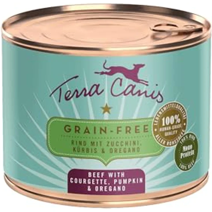 Terra Canis Rind, Zucchini, Kürbis & Oregano - Getreidefreies Nassfutter, 200g I Premium Hundefutter in 100% Lebensmittelqualität, allergenarm & glutenfrei – Bild 1