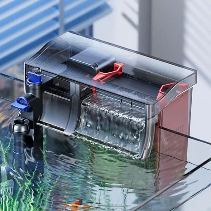 SunSun CBG-800 Hang On Filter, Aquarienfilter mit UVC-Lampe und 800 l/h Pumpenleistung für Aquarien bis 190 L – Bild 2