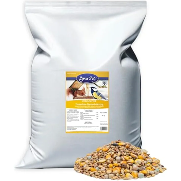 Lyra Pet® Taubenfutter Standardmischung, 10 kg, Vollwertiges Basisfutter für Jung- & Altvögel, mit lebensnotwendigen Mineralien und Spurenelementen, energiespendende Zutaten – Bild 1