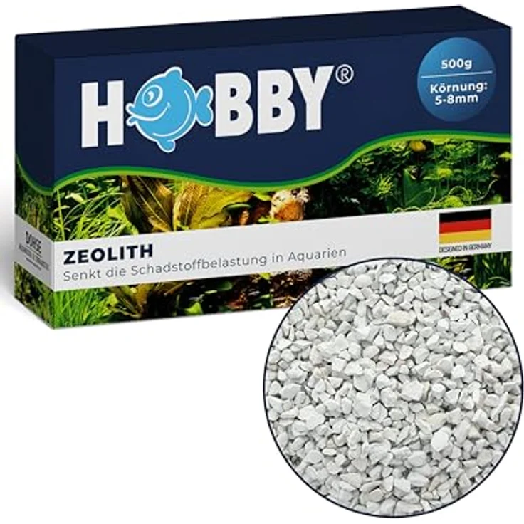 HOBBY Aquaristik Zeolith I 500g, Naturreines Filtermaterial für Süß- & Meerwasseraquarien, gegen Ammonium & Algenwachstum, biologische Wasseraufbereitung – Bild 1