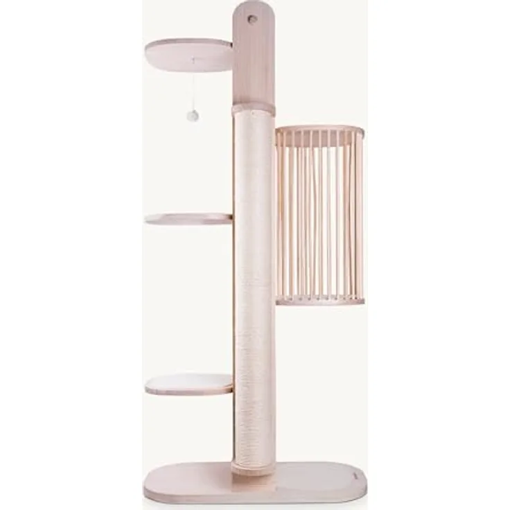 PetRhein Kratzbaum Massivholz, Natürlicher Sisal, Waschbare Matten, 26kg, 170cm Höhe - Preisvergleich