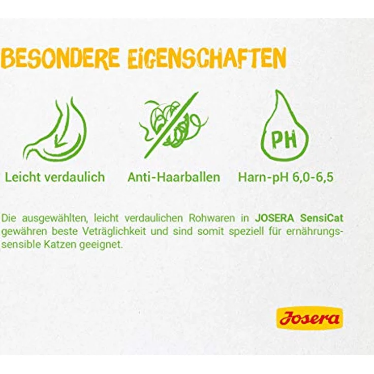 Josera SensiCat, Premium Trockenfutter für empfindliche Katzen, 400 g, Geflügel & Reis, weizenfrei, extra verträgliche Rezeptur, made in Germany – Bild 2