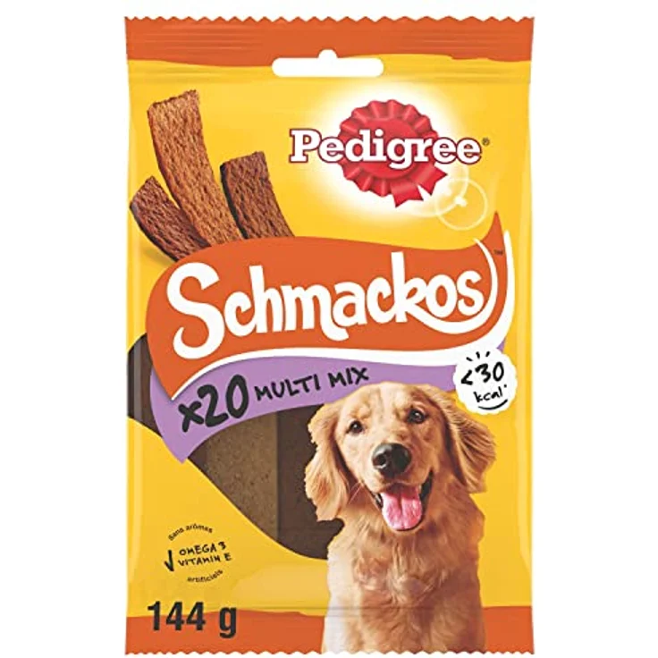 Pedigree SCHMACKOS Multi Mix, 20 Kausticks mit Mineralstoffen für starke Knochen, 144 g – Bild 1