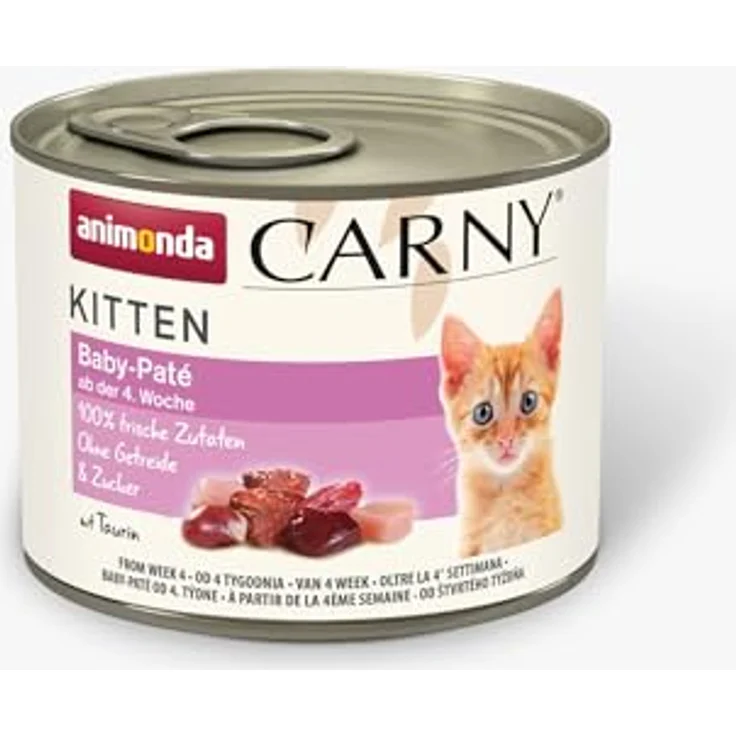 animonda Carny Kitten Baby-Paté, Katzen-Nassfutter mit frischen fleischlichen Zutaten, 24x200g – Bild 2