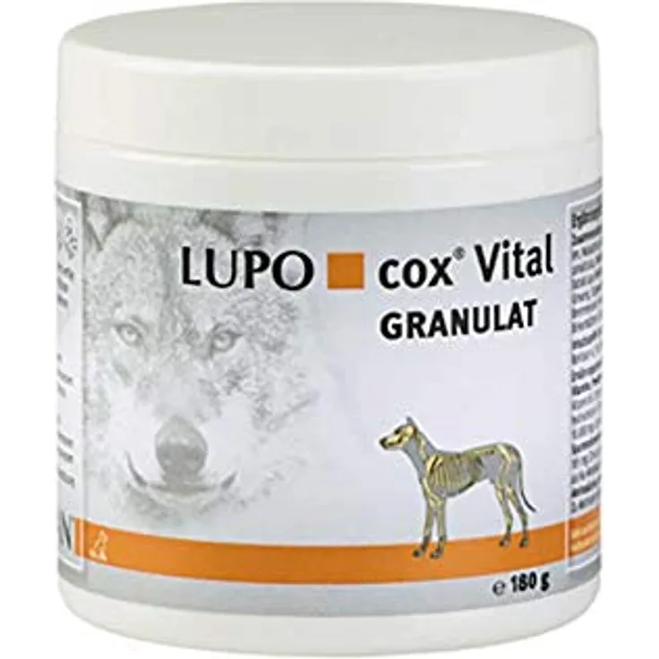 Luposan LupoCox Vital Granulat für Hunde, 180 g - Mikronährstoffkombination mit Weißdorn-Extrakt zur Förderung der Herzgesundheit