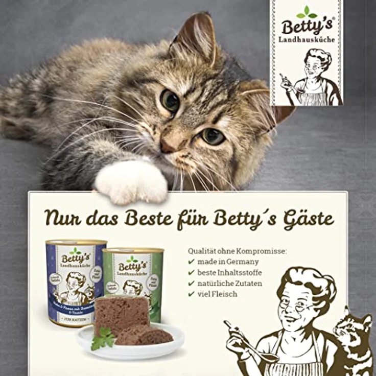 Boswelia Betty's Landhausküche Frischebeutel Pouches Nassfutter Katze, Geflügel PUR mit Borretschöl, 12 x 100 g, getreidefrei, schonend gegart, hohe Bioverfügbarkeit – Bild 3