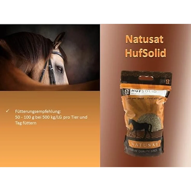 NATUSAT HufSolid + Biotin, Ergänzungsfutter für Pferde mit gesunder Kräutermischung und Mineralstoffen für stabile Hufe, 4500 g – Bild 5
