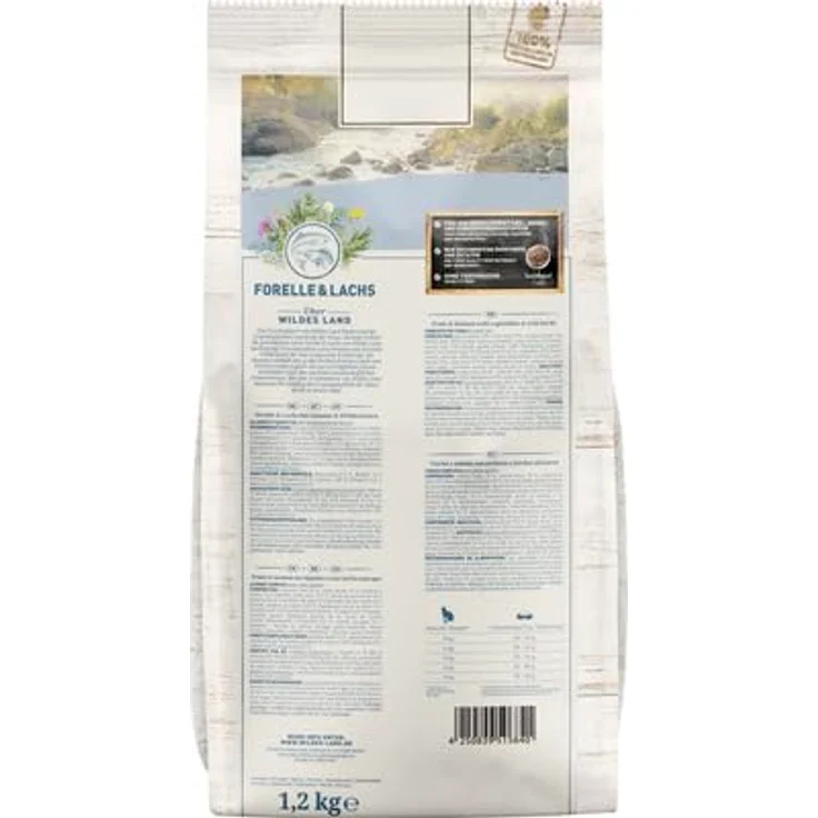 WILDES LAND Adult Forelle und Lachs, Getreidefreies Katzen-Trockenfutter, 1,2 kg – Bild 2