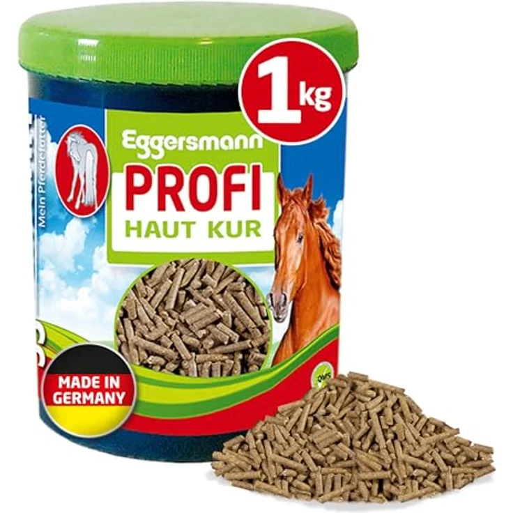 Eggersmann Mein Pferdefutter Profi Haut Kur 1 kg, Konzentrat mit Bierhefe, Kieselgur & Kräutern zur Unterstützung der Hautregeneration & Immunabwehr für Pferde & Ponys – Bild 1