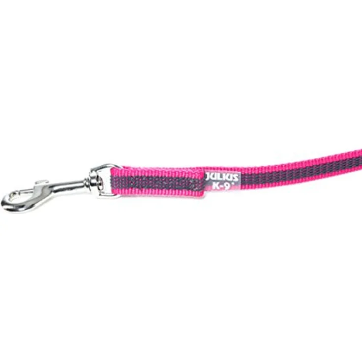 JULIUS K-9 IDC Color & Gray gumierte Leine, 14 mm x 1 m ohne Schlaufe, Pink-Grau, stark und widerstandsfähig, optimaler Grip bei Nässe – Bild 2