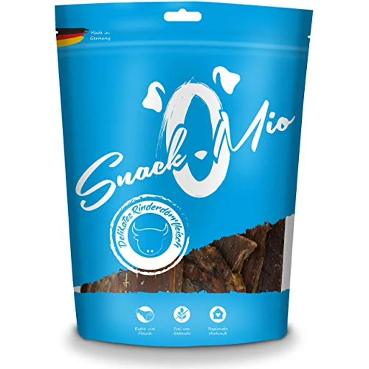 SnackOMio Rinderdörrfleisch, delikater Hundesnack, 300g, ideal für Kauspaß und Abenteuer – Bild 1