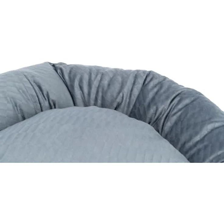 TRIXIE Tierbett Hundebett Alena rund blau-grau, Bezug abnehmbar, weiche Haptik – Bild 4