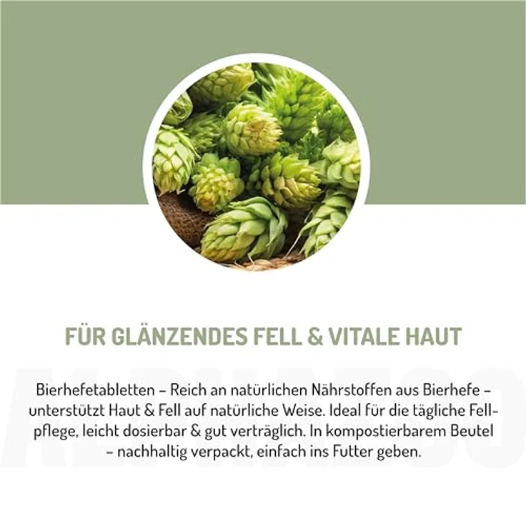 alphazoo Bierhefe Tabletten für Hunde & Katzen, 180g - natürliche Quelle für Vitamin-B-Komplex & Biotin zur Unterstützung von Haut, Fell & Krallen, ohne Zusätze – Bild 4