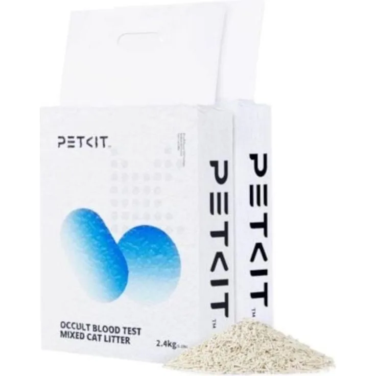 Petkit Occult Blood Test Katzenstreu, klumpend, 2.40 kg, 99,9% staubfrei, mühelos sichtbare Blutanzeige im Urin