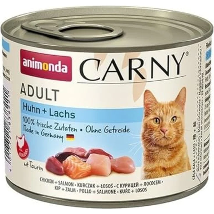 animonda Carny Adult Huhn + Lachs, Katzen-Nassfutter, 6x200g, ausgewogene Ernährung für erwachsene Katzen 1-6 Jahre – Bild 2