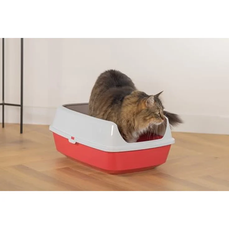 Karlie Katzentoilette Mary Loo, offene Katzentoilette aus 90% recyceltem Material, koralle – Bild 7