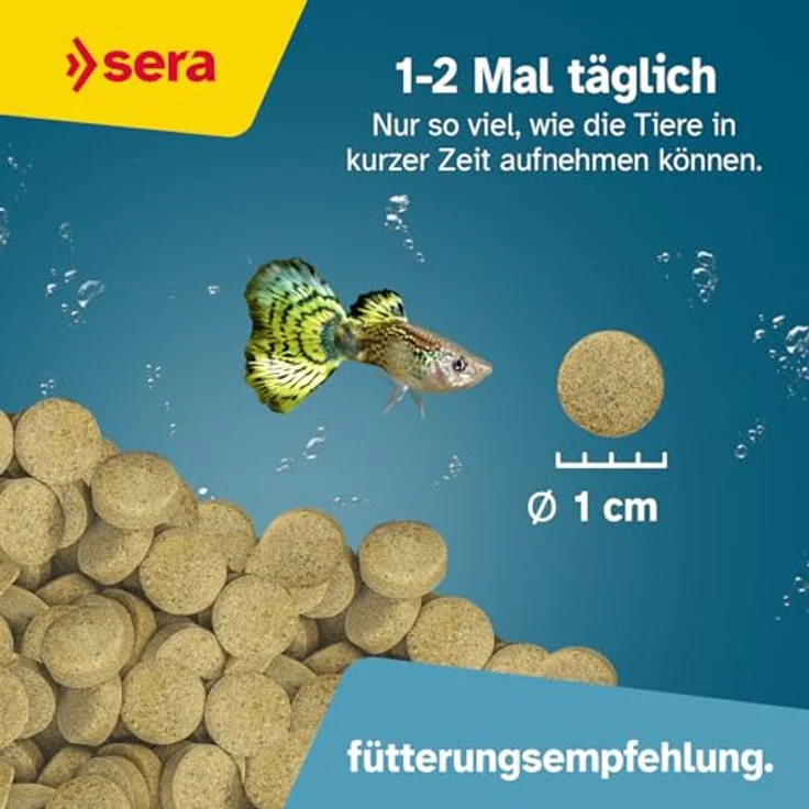 sera O-Nip Stickies 100 ml (62 g), haftende Leckerbissen-Tabs für Zierfische mit Mückenlarven, Tubifex & 7% Krill, nährstoffreich und ideal zur Fütterungsbeobachtung am Aquarium – Bild 3