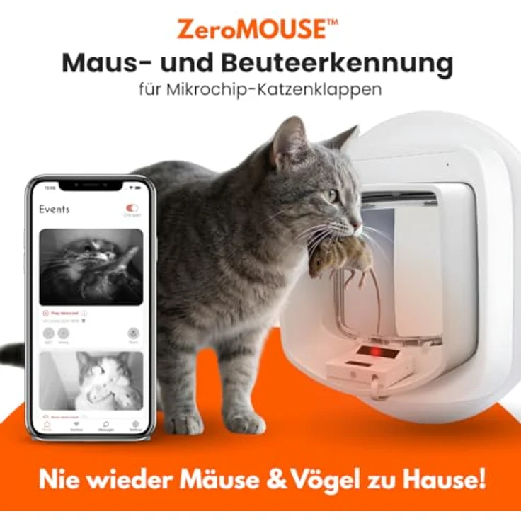 zero mouse ZeroMOUSE 2.0 Katzenklappen-Erweiterung mit Mauserkennung, Chip-Kompatibilität und App-Steuerung – Bild 2