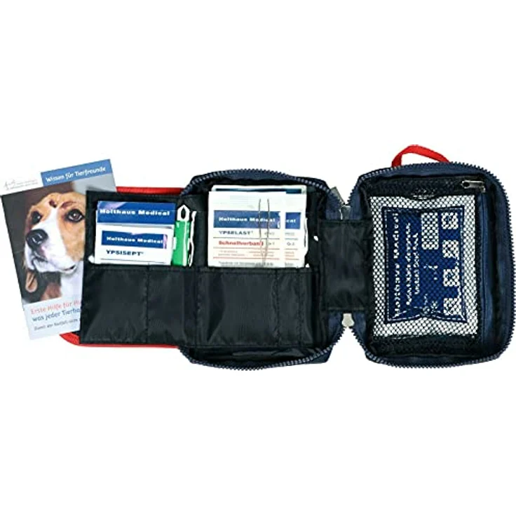 Holthaus Medical Pet Care Erste-Hilfe-Set für Tiere mit 28 Füllteilen, Verbandtasche aus wasserabweisendem Nylon, leicht und tragbar – Bild 3