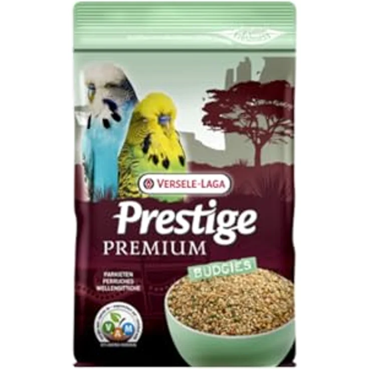 Versele-Laga Prestige Premium Budgies, Angereicherte Samenmischung mit VAM Körnchen, Doppelpack 2 x 800 g, Basisfutter für Wellensittiche – Bild 2