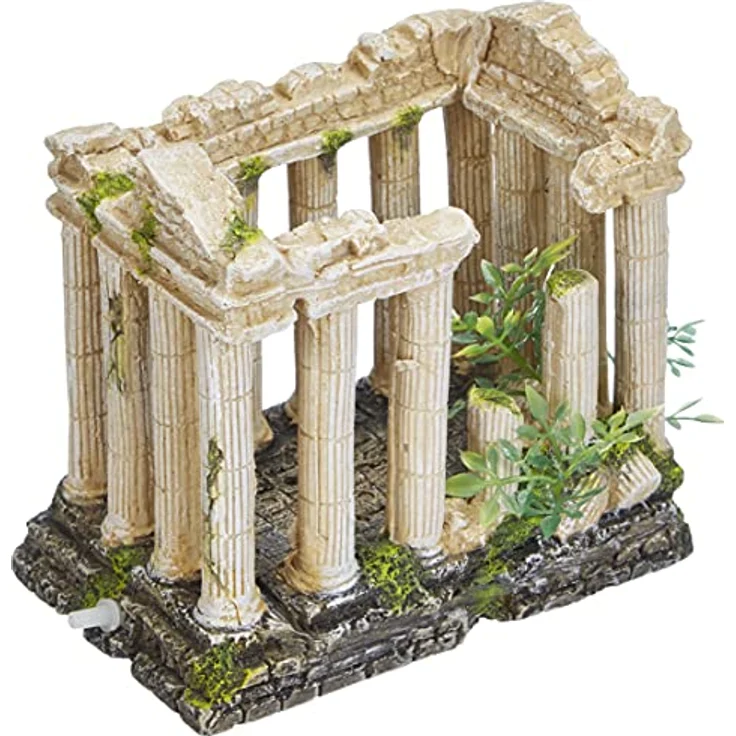 Nobby Aqua Ornaments Akropolis, Aquarien-Dekoration aus ungiftigem Material mit Diffusor und Membranpumpenanschluss, 16 x 10,5 x 14,2 cm – Bild 1