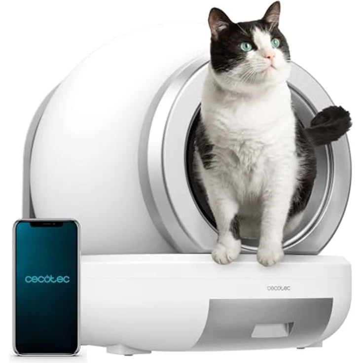 Cecotec Pumba 7000 CleanKitty Compact, Automatische Katzentoilette mit Selbstreinigung, 65L Kapazität, WiFi Steuerung, Leises Design, Infrarotsensor, Dreifaches Desodorierungssystem – Bild 1