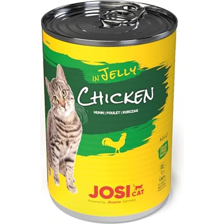 JosiCat Chicken in Jelly, Premium Nassfutter für ausgewachsene Katzen, 12 x 400 g, Huhn in Gelee, mit Vitamin D3 & E, getreidefrei, Made in Germany – Bild 4