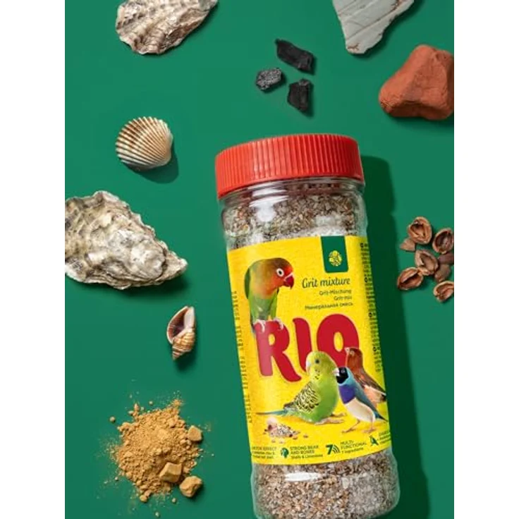 RIO Grit-Mischung, 520 g Mineralfuttermittel für Vögel zur Unterstützung der Verdauung, enthält Kalzium, Phosphor und Natrium – Bild 5