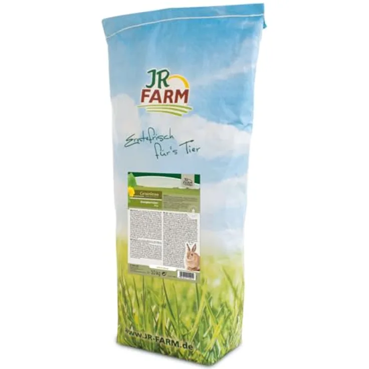 JR FARM Grainless Mix Zwergkaninchen, getreidefreies Kleintierfutter mit rohfaserreicher Kräuter- und Gemüse-Mischung, 10 kg
