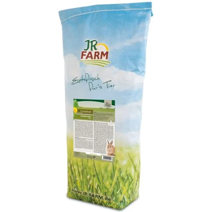 JR FARM Grainless Mix Zwergkaninchen, getreidefreies Kleintierfutter mit rohfaserreicher Kräuter- und Gemüse-Mischung, 10 kg – Bild 1