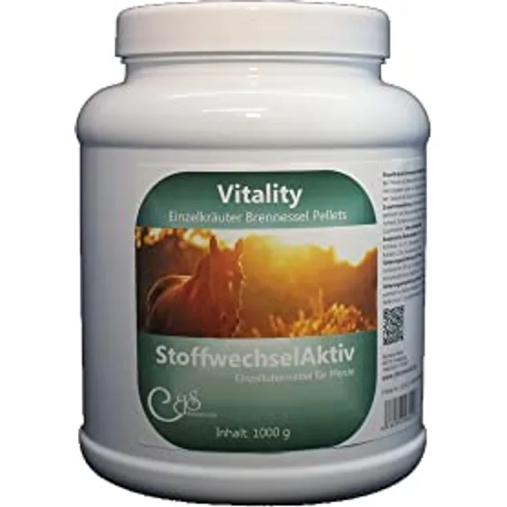 Barbara Seitz Vitality StoffwechselAktiv Pellets, getrocknete Brennessel und Kräuter, getreidefrei, 1000 g