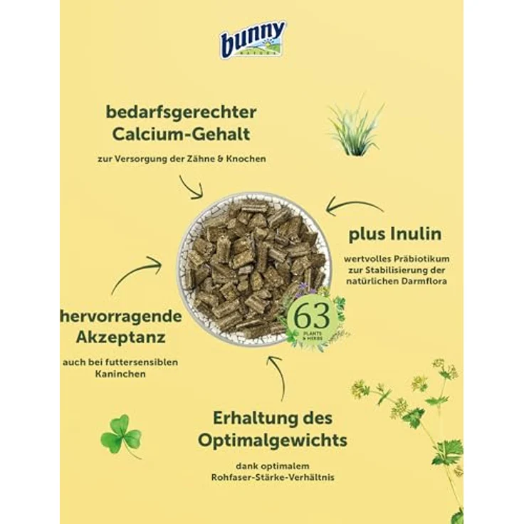 bunny KaninchenTraum basic 1,5 kg, Hochwertiges Kleintierfutter mit TriMello Technologie und reduziertem Kalziumgehalt – Bild 3