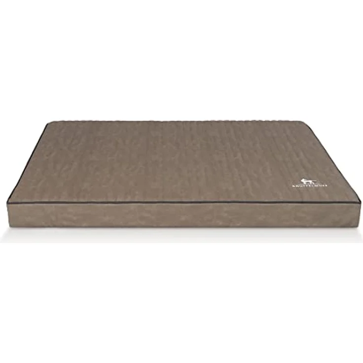 Knuffelwuff orthopädische Hundematte Palomino, XXL 115 x 80cm, aus Laser-gestepptem Kunstleder, rutschfester Unterboden, leicht zu reinigen, für große, mittelgroße und kleine Hunde, Farbe Stone – Bild 2