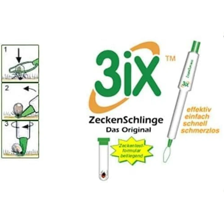 3iX Zeckenschlinge, das Original aus Schweden, zuverlässiger Zeckenentferner ohne Quetschen für Mensch und Tiere, schmerzfrei und einfach in der Anwendung – Bild 5