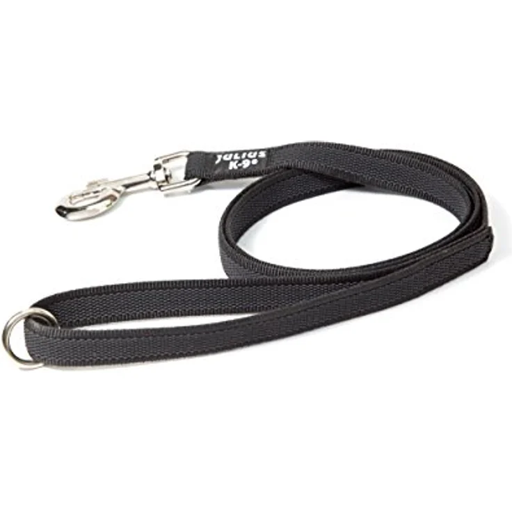 JULIUS K-9 IDC Color & Gray gumierte Leine, 20 mm x 1,2 m mit Schlaufe und O-Ring, stark und widerstandsfähig, Schwarz-Grau – Bild 4