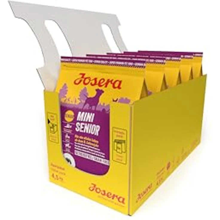 Josera MiniSenior, Premium Trockenfutter für kleine ältere Hunde, Lachs & Kartoffel, getreidefrei, 5 x 900 g – Bild 1